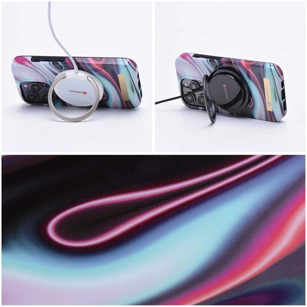 „iPhone 15 PRO MAX“ dėklas „Forcell F-Protect Mirage“, suderinamas su „Magsafe Glow“