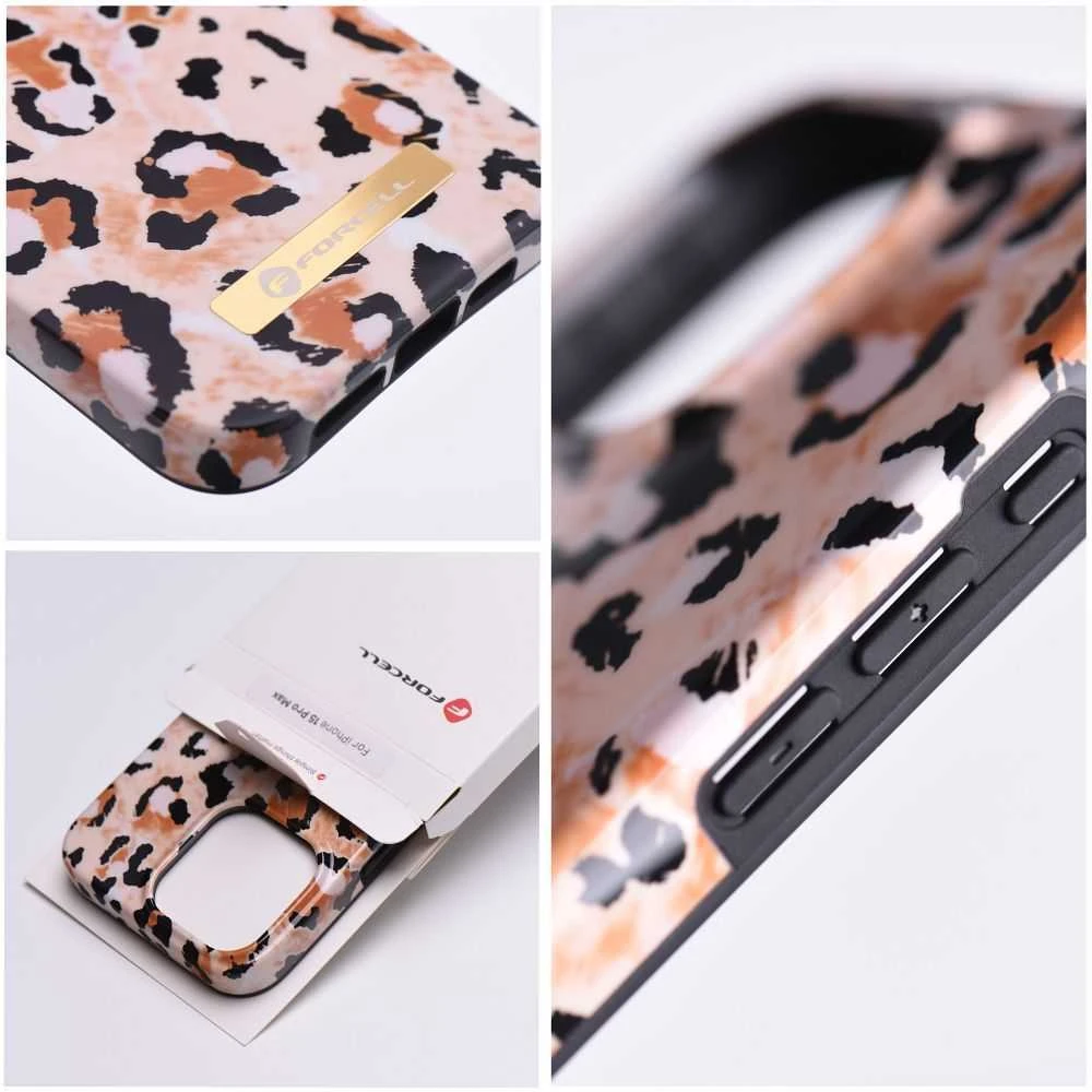 „iPhone 15 PLUS“ dėklas „Forcell F-Protect Mirage“, suderinamas su „Magsafe Wild Panther“