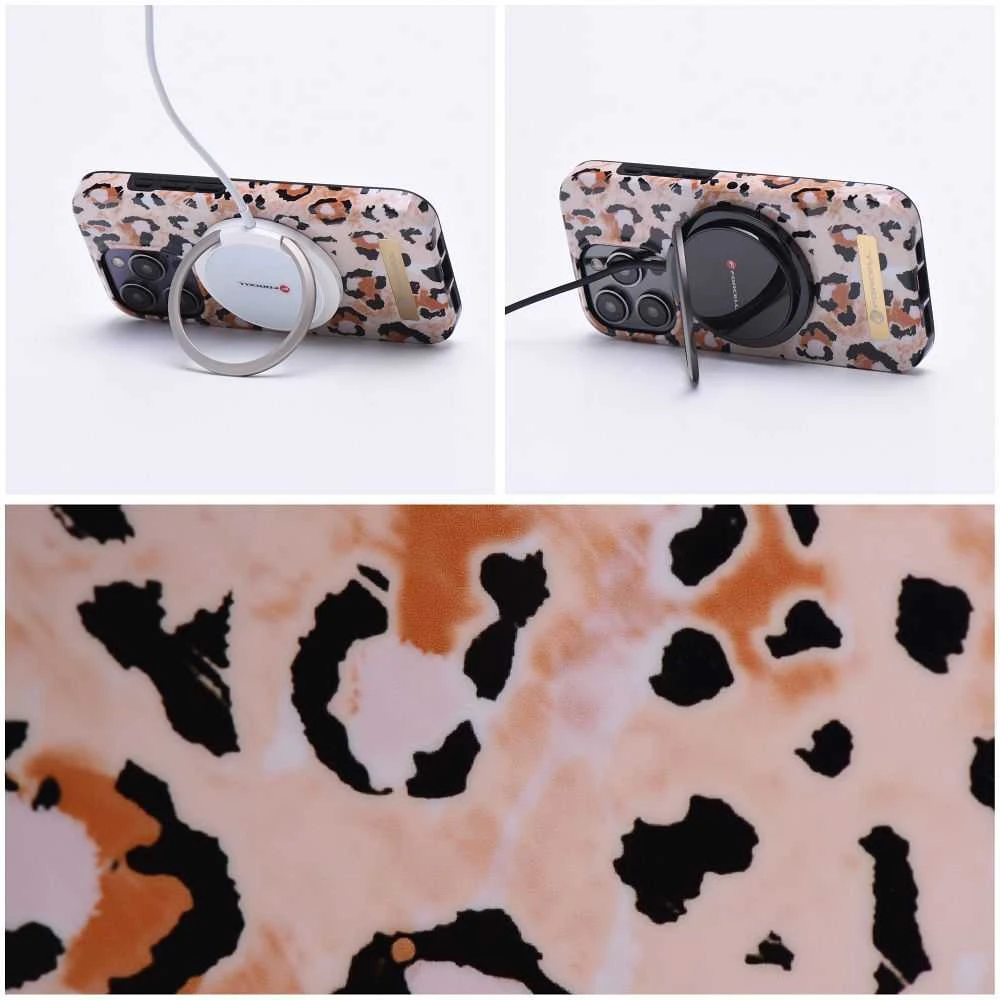 „iPhone 15 PLUS“ dėklas „Forcell F-Protect Mirage“, suderinamas su „Magsafe Wild Panther“
