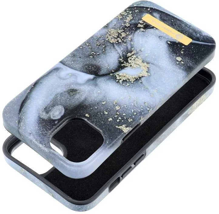 „iPhone 14 PLUS“ dėklas „Forcell F-Protect Mirage“, suderinamas su „Magsafe“ marmuro rūko spalvos dėklu.
