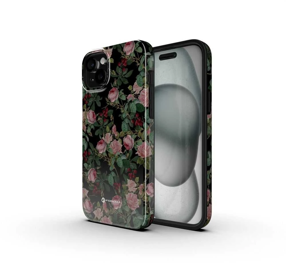 „iPhone 16 PLUS“ dėklas „Forcell F-Protect Mirage“, suderinamas su „Magsafe Military Drop-Test“, rožinis, dramatiškas