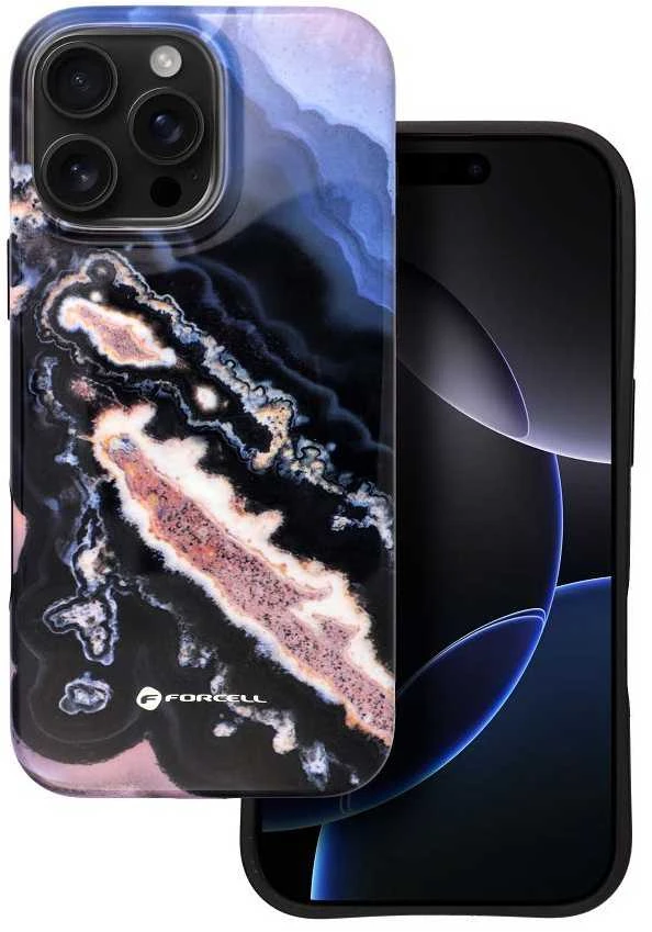 iPhone 16 PRO MAX dėklas Forcell F-Protect Mirage, suderinamas su Magsafe Military Drop-Test auksinis isoluotas