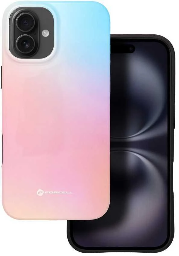 „iPhone 16 PLUS“ dėklas „Forcell F-Protect Mirage“, suderinamas su „Magsafe Military Drop-Test“ – mažas mėlynas