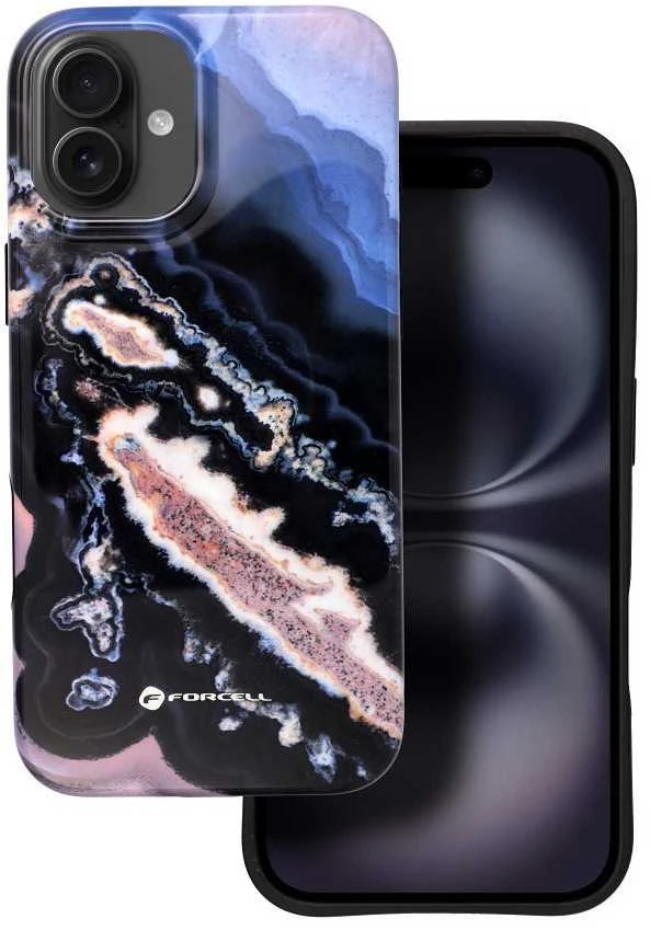 „iPhone 16 PLUS“ dėklas „Forcell F-Protect Mirage“, suderinamas su „Magsafe Military Drop-Test“ auksinis island