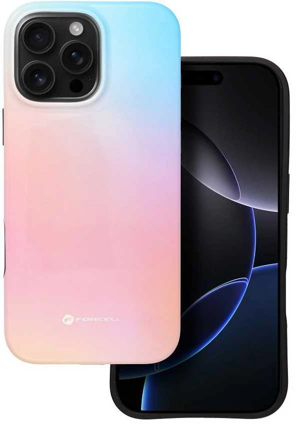 „iPhone 16 PRO MAX“ dėklas „Forcell F-Protect Mirage“, suderinamas su „Magsafe Military Drop-Test“ – mažas mėlynas