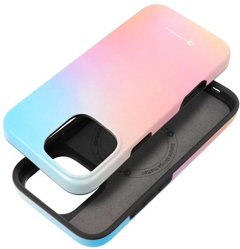 „iPhone 16 PRO MAX“ dėklas „Forcell F-Protect Mirage“, suderinamas su „Magsafe Military Drop-Test“ – mažas mėlynas
