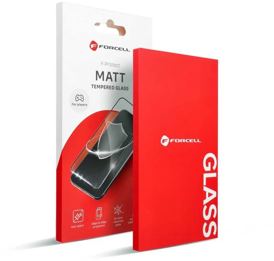 Grūdintas stiklas iPhone 14 PRO Forcell Matt Glass juodas