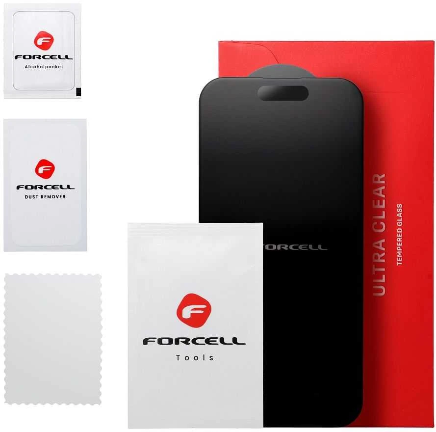 Grūdintas stiklas iPhone 14 PRO MAX Forcell matinis stiklas juodas