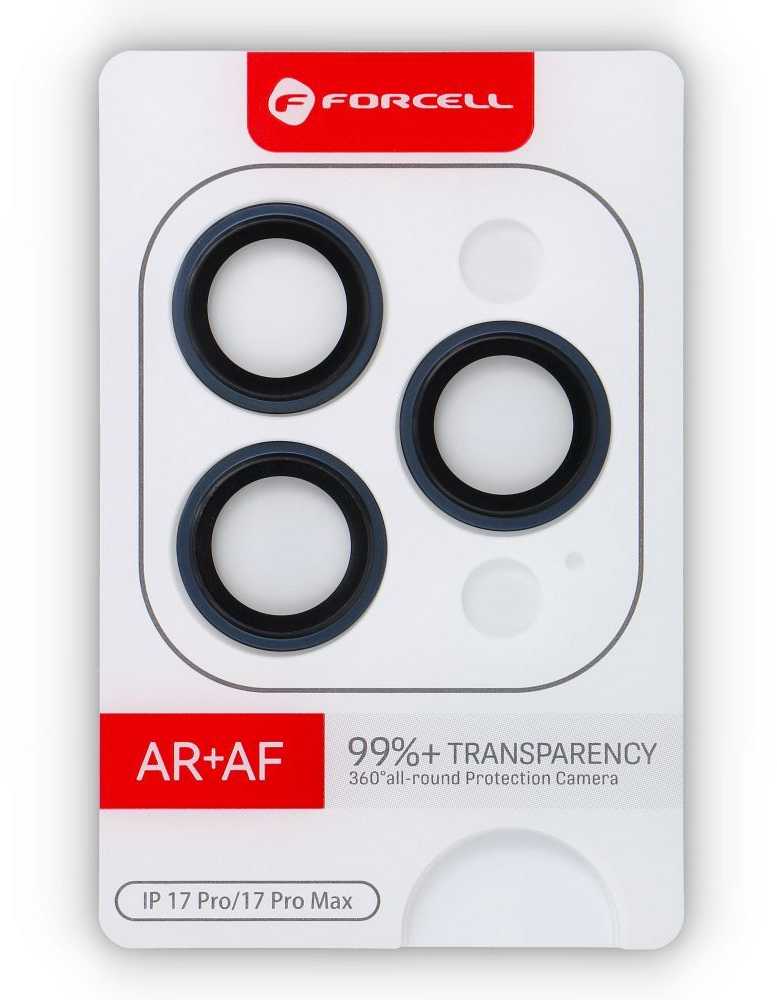Grūdinto stiklo kameros objektyvas, skirtas iPhone 17 PRO / 17 PRO MAX Forcell Premium mėlynas
