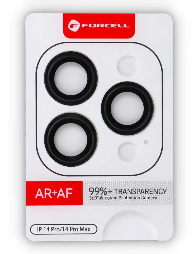iPhone 14 Pro / 14 Pro Max kameros stiklas Forcell Premium žvaigždutė juodas