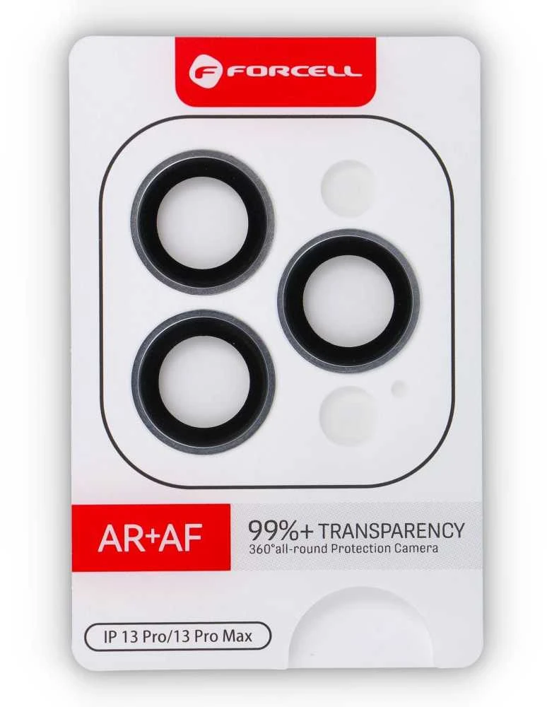 Tempered Glass Camera Lens for iPhone 13 PRO / 13 PRO MAX Forcell Premium sidabrinis