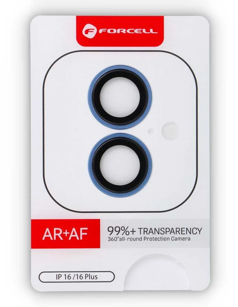 Tempered Glass Camera Lens for iPhone 16 / 16 PLUS Forcell Premium ultramarine