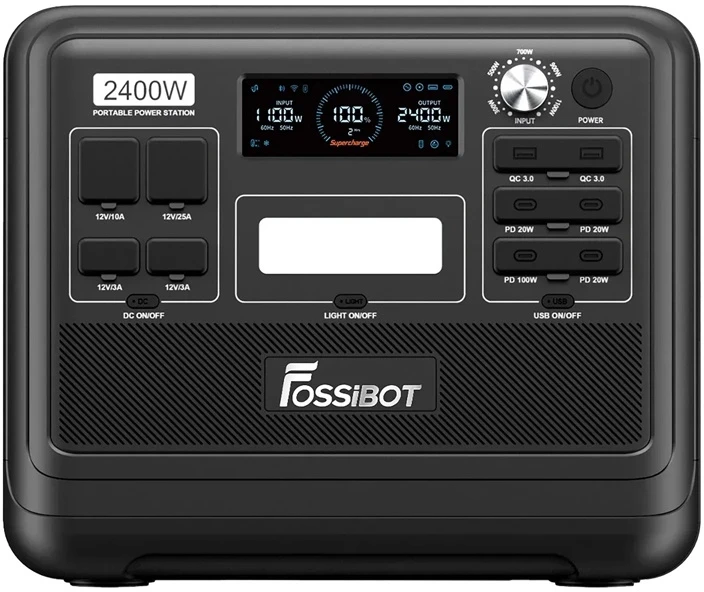 FOSSIBOT F2400 2400W Charging Station Juodas