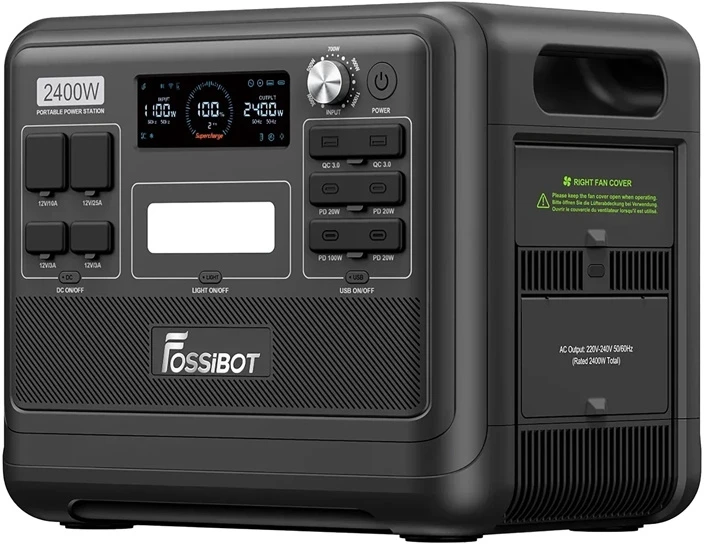 FOSSIBOT F2400 2400W Charging Station Juodas