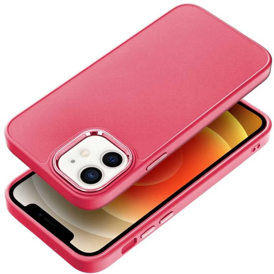 Oem Originalus dėklas, skirtas iPhone 12 / 12 PRO, rausvai raudonas, rėmelis