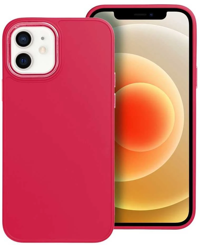 Oem Originalus dėklas, skirtas iPhone 12 / 12 PRO, rausvai raudonas, rėmelis