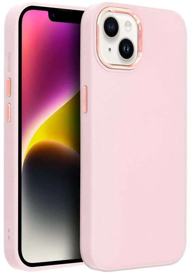 OEM dėklas, skirtas „iPhone 17 Frame“, miltelinės rožinės spalvos