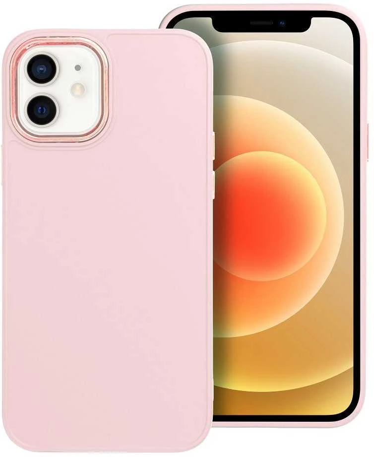 OEM dėklas, skirtas iPhone 12 / 12 PRO Frame, miltelinės rožinės spalvos