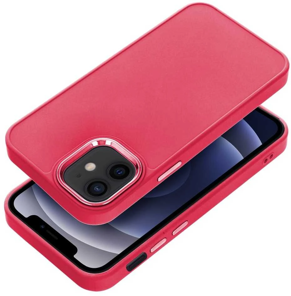 OEM dėklas, skirtas iPhone 12 MINI, rėmelis, rausvai raudonas