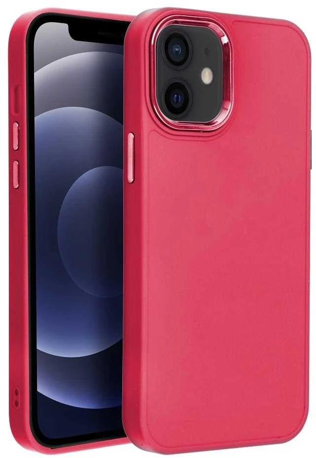 OEM dėklas, skirtas iPhone 12 MINI, rėmelis, rausvai raudonas