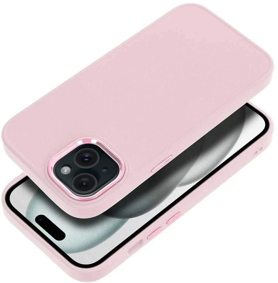 OEM dėklas, skirtas „iPhone 15 Frame“, miltelinės rožinės spalvos