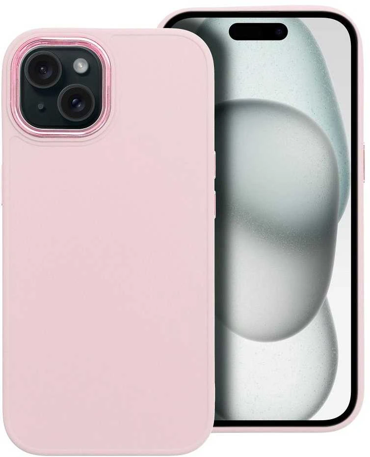 OEM dėklas, skirtas „iPhone 15 Frame“, miltelinės rožinės spalvos