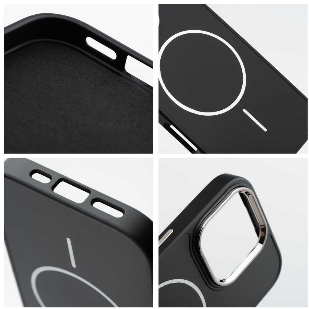 Oem Originalus „iPhone 15 PRO MAX“ dėklas su rėmeliu ir „MagSafe“ juodas