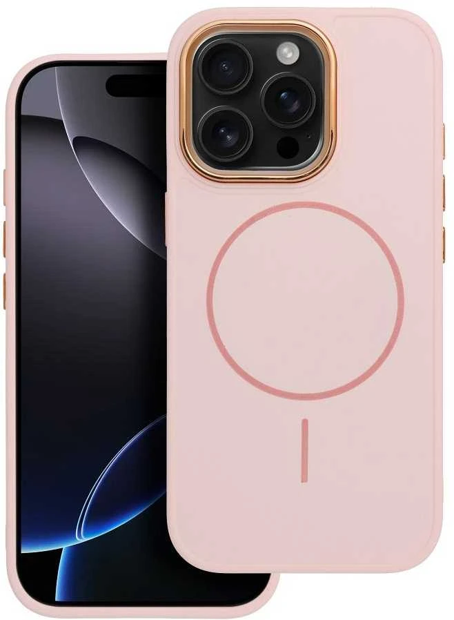 Oem Originalus „iPhone 17 Frame Mag Cover“ dėklas, suderinamas su „MagSafe“, rausvos spalvos.