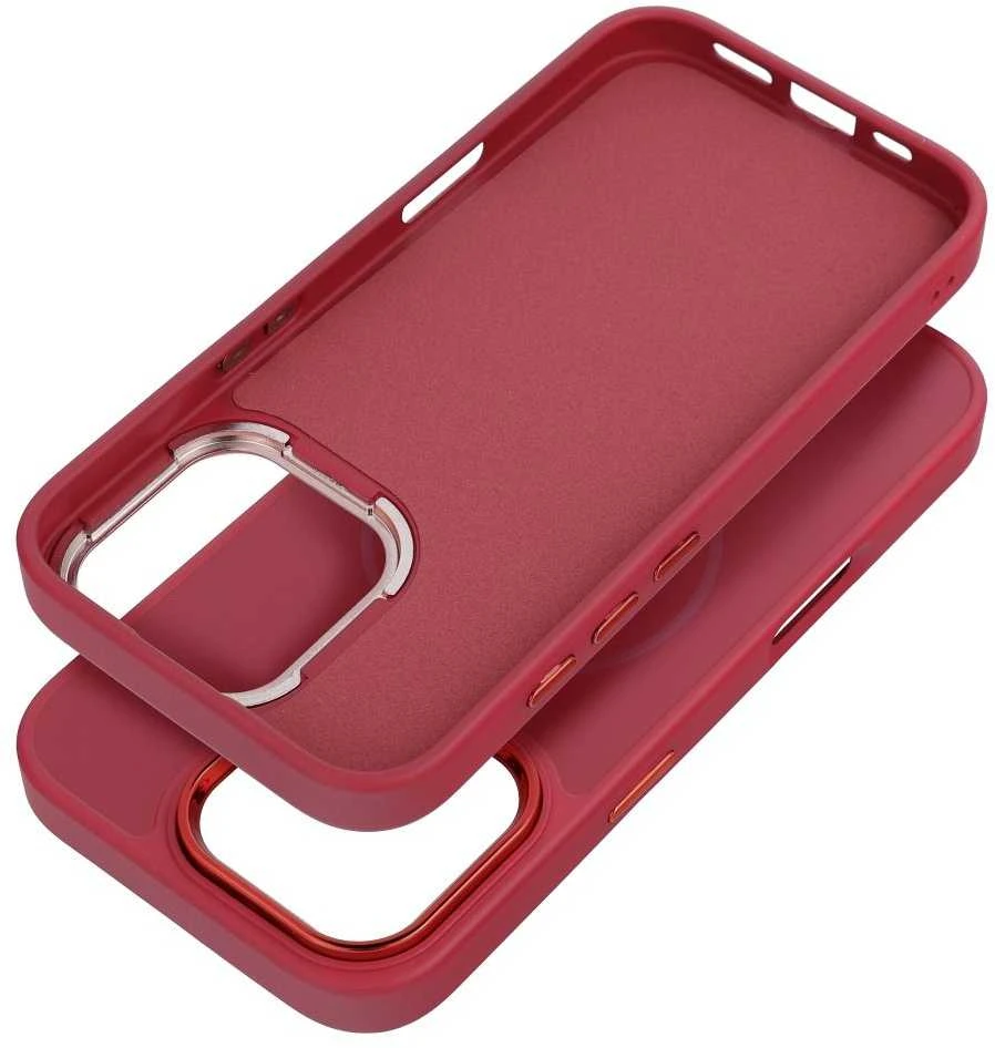 Oem Originalus „iPhone 13 Frame Mag Cover“ dėklas, suderinamas su „MagSafe“, rausvai raudonas