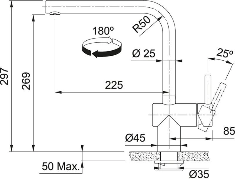 Sensorinis virtuvinis maišytuvas Franke Atlas Neo Sensor 115.0625.489