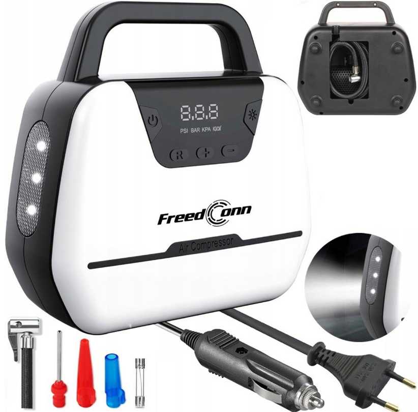 FreedConn ATJ1866 12V/230V LED LCD automobilinis kompresorius