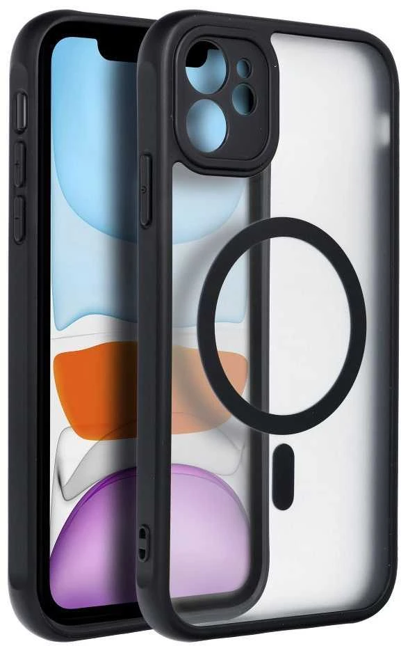 „Oem“ matinis „iPhone 11“ dėklas, suderinamas su „MagSafe“ ir juodas