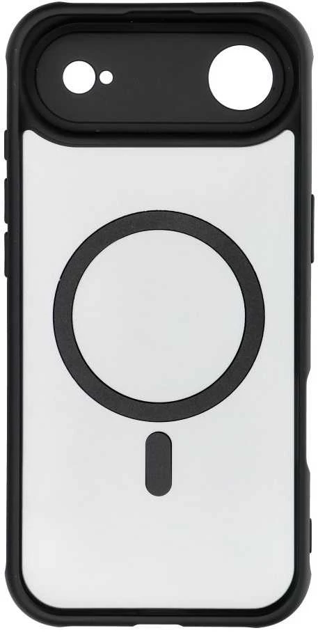 „Oem“ dėklas, skirtas „iPhone 17 AIR“ su matiniu „Mag“ dangteliu, suderinamas su „MagSafe“ (juodas)