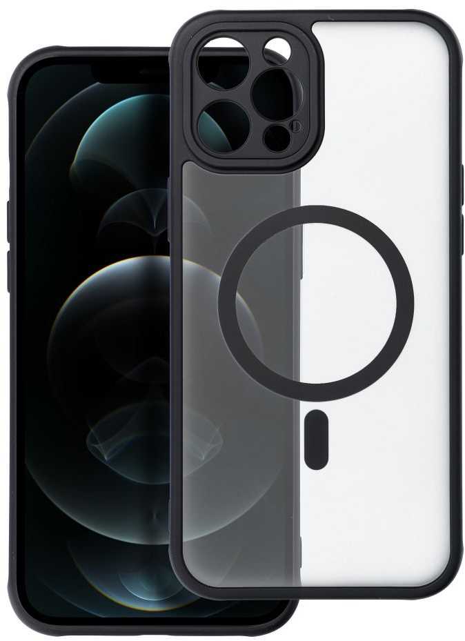 „Oem“ dėklas, skirtas „iPhone 12 PRO MAX“ telefonui, visiškai matinis „Mag“ dėklas, suderinamas su „MagSafe“ juodas