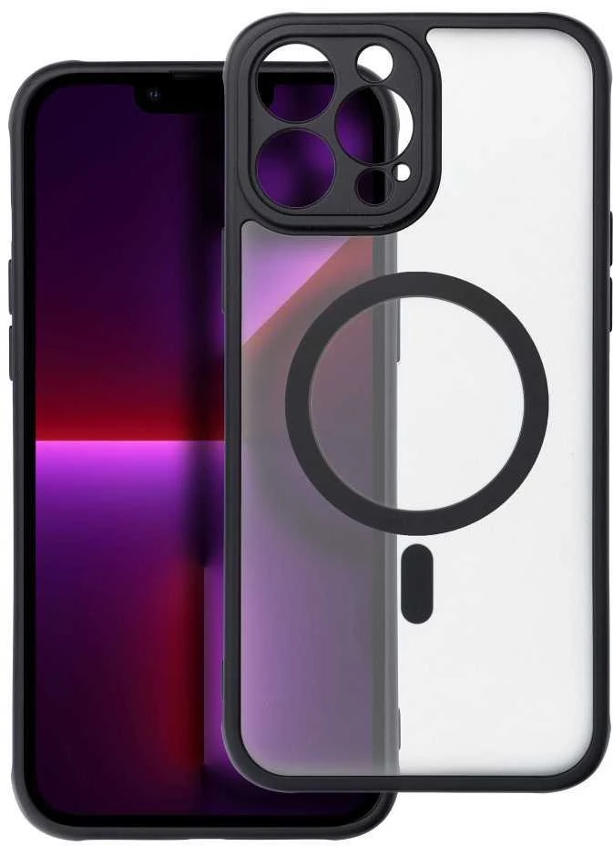 „Oem“ dėklas, skirtas „iPhone 13 PRO MAX“, visiškai matinis „Mag“ dėklas, suderinamas su „MagSafe“ juodas