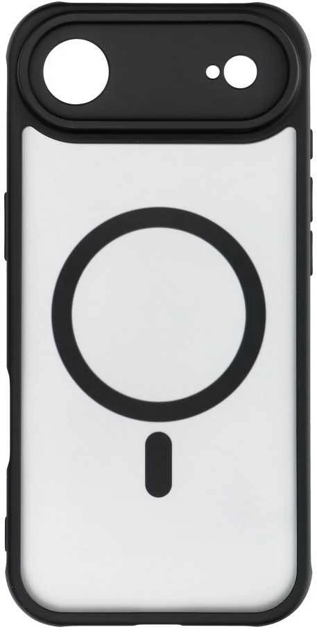 „Oem“ dėklas, skirtas „iPhone 17 AIR“ su matiniu „Mag“ dangteliu, suderinamas su „MagSafe“ (juodas)