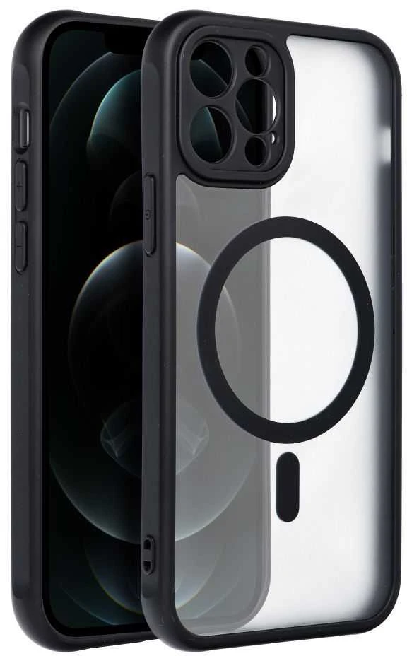 „Oem“ „iPhone 12 PRO“ matinis „Mag“ dėklas, suderinamas su „MagSafe“ juodas