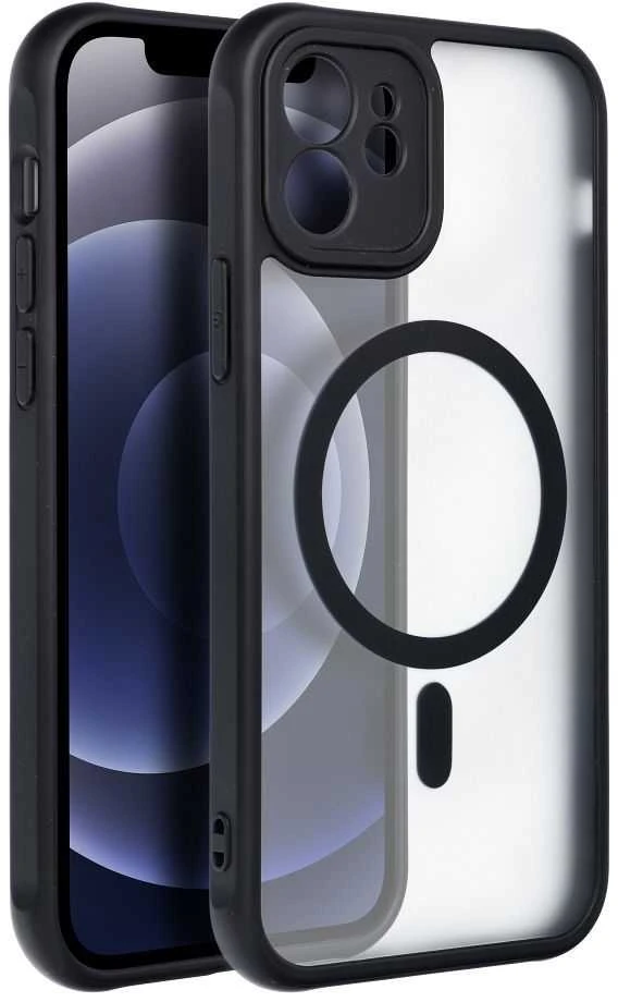 „Oem“ matinis „iPhone 12“ dėklas, suderinamas su „MagSafe“ ir juodas