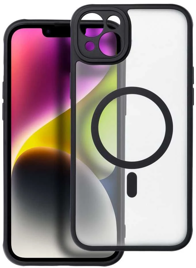 „Oem“ dėklas, skirtas „iPhone 14 PLUS“, visiškai matinis „Mag“ dėklas, suderinamas su „MagSafe“ juodas