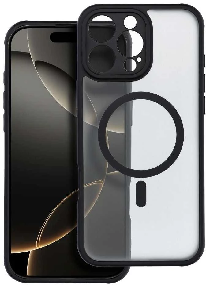 „Oem“ dėklas, skirtas „iPhone 16 PRO MAX“, visiškai matinis „Mag“ dėklas, suderinamas su „MagSafe“ juodas