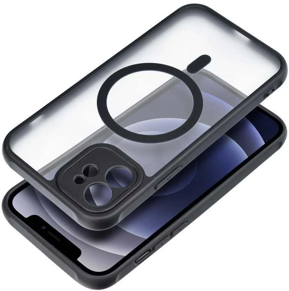 „Oem“ matinis „iPhone 12“ dėklas, suderinamas su „MagSafe“ ir juodas