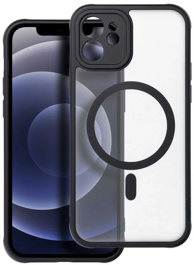 „Oem“ matinis „iPhone 12“ dėklas, suderinamas su „MagSafe“ ir juodas