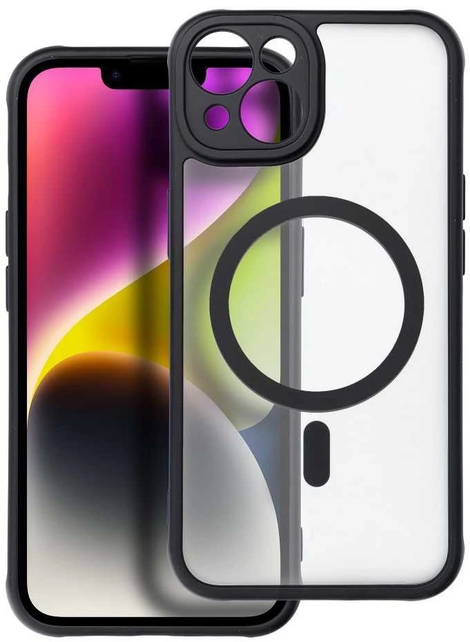 OEM dėklas, skirtas „iPhone 14“ visiškai matiniam „Mag“ dėklui, suderinamas su „MagSafe“ juodu dangteliu.