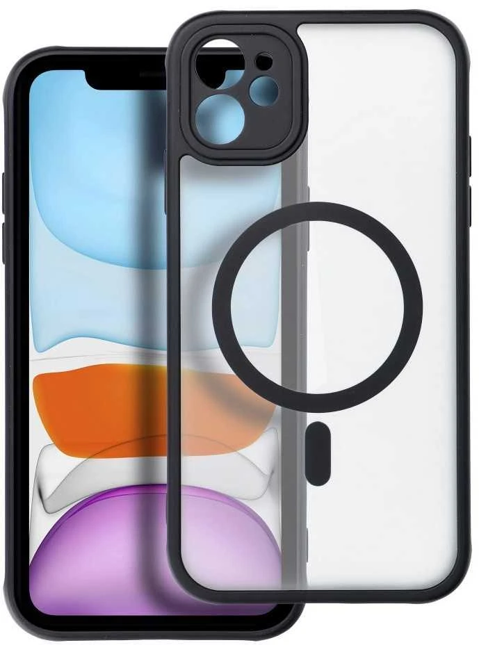 „Oem“ matinis „iPhone 11“ dėklas, suderinamas su „MagSafe“ ir juodas
