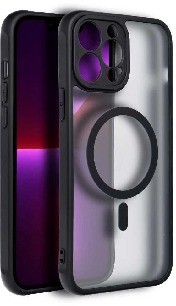 „Oem“ dėklas, skirtas „iPhone 13 PRO MAX“, visiškai matinis „Mag“ dėklas, suderinamas su „MagSafe“ juodas