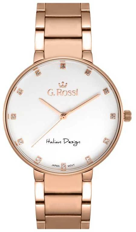 Laikrodis G. ROSSI WATCH - 11155B2-3D3 (zg784e) r.auksinis + BOX