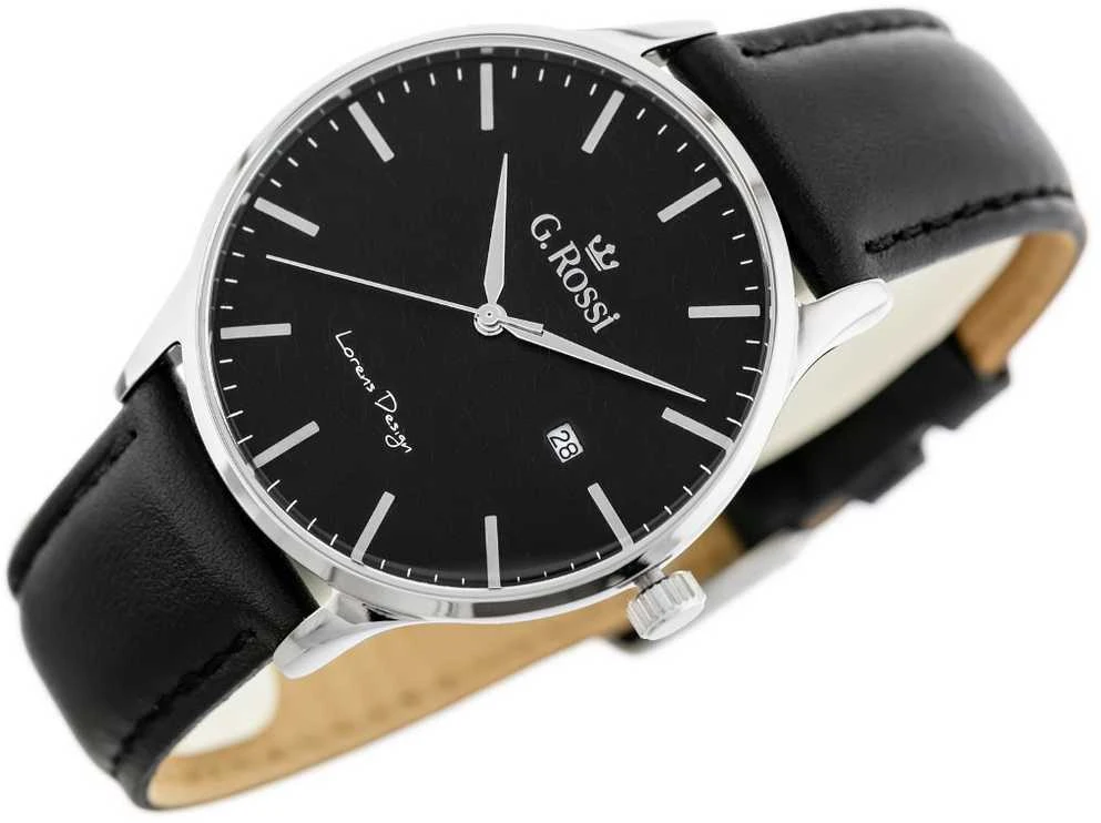 VYRIŠKAS LAIKRODIS G. ROSSI - 12462A4-1A1 (zg328b) + dėžutė