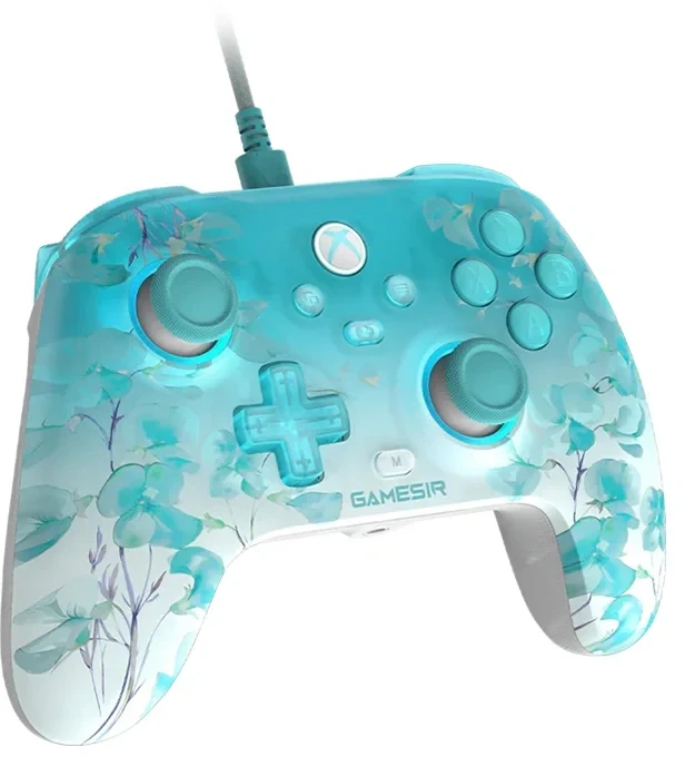 GAS GameSir T7 Pro Floral Multi spalvos USB Žaidimų pultelis Analoginis / skaitmeninis PC, XBOX One S, XBOX One X, XBOX Series S, XBOX Series X