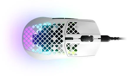 Žaidimų pelė SteelSeries Aerox 3 Snow 2022, Baltos spalvos