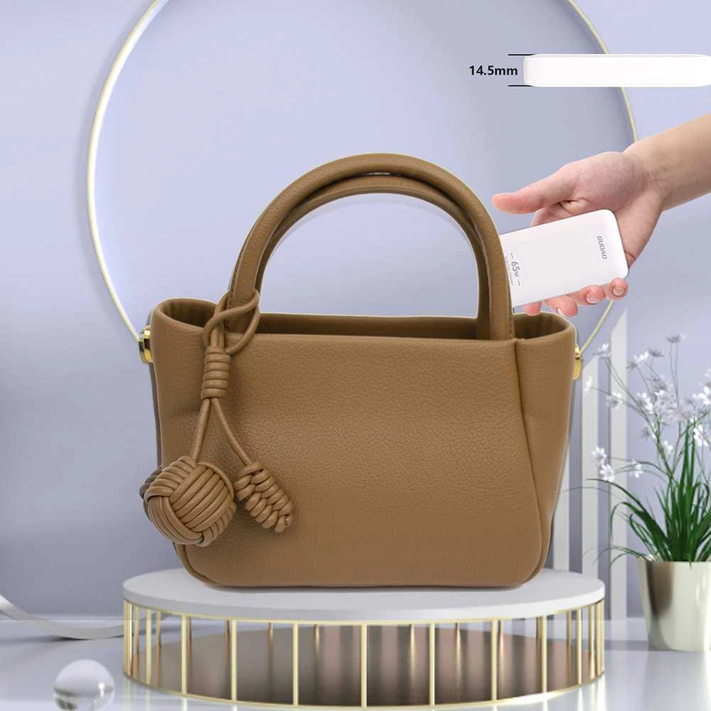 Įkroviklis jungiama į tinklą podróżna GaN Dudao A65Q 65W USB-A / USB-C PD ultracienka EU / US - balta